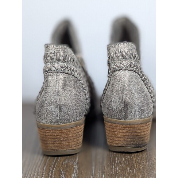 Not Rated Nosara Ankle Boots Womens 8 Taupe Gray Boho Western Vegan Side Zip - Picture 9 of 12